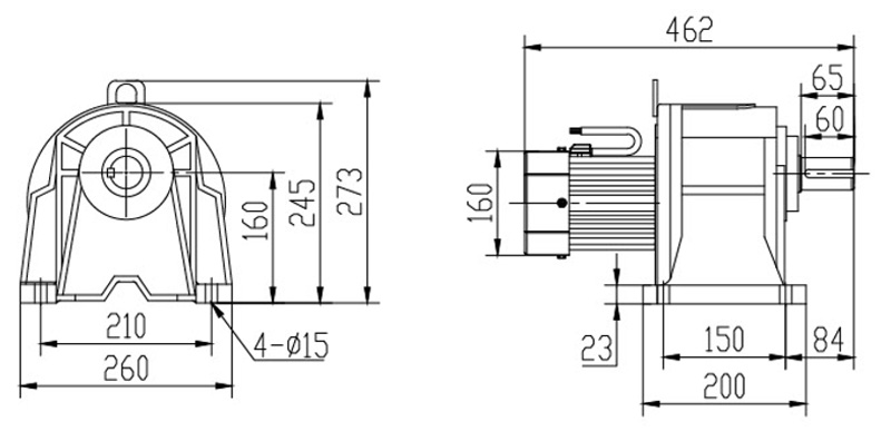 SH40-2200W微型永磁減速電機圖紙